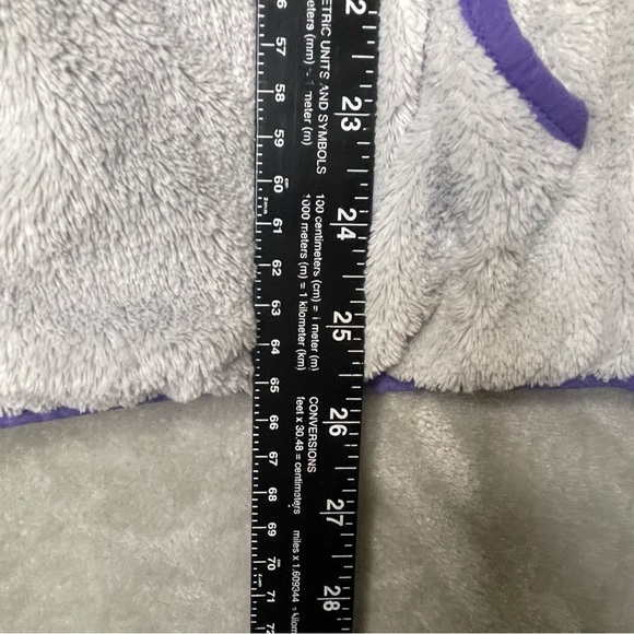 Free Country Women’s XL Gray Purple Butter Pile Fleece Snap Pullover Jacket Warm - Picture 7 of 7